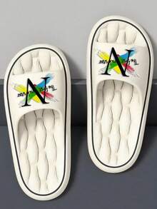 Sandal INS Style Serbaguna dan Modis, Penting untuk Musim Semi/Panas, Penting untuk Hotel, Apartemen, Kantor, dan Rumah, Sol Senyap & Tahan Aus, Ringan & Nyaman, Unisex - Putih - View 3