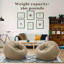 Inflatable Sofa Beanbag Inflatable Recliner Inflatable Couch Folding Portable Inflatable Chair Living Room Bedroom Balcony Reading Room - Multicolor - View 4