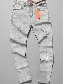 Men's Skinny Fitted Jeans With Elastane - Comfortable And Casual - JO-003 - 查看 2
