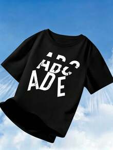 M En's Casual Graphic Print T-S HIR T. Quality Fabric, Relaxed Fit, Hip-Hop Street Style, Comfortable, High-Impact Print. - Black - View 1