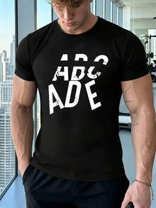 M En's Casual Graphic Print T-S HIR T. Quality Fabric, Relaxed Fit, Hip-Hop Street Style, Comfortable, High-Impact Print. - Black - View 2