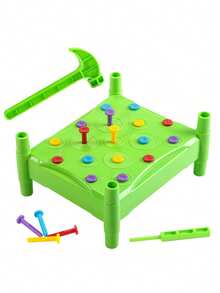 Toddler Hammer Peg Toy, Color Sorting Pound Peg Educational Game, Early Learning Kids Interactive Gift - 彩色 - 查看 9