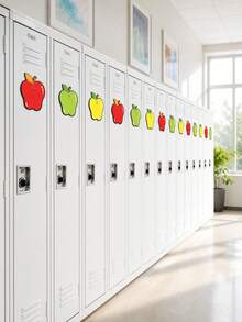 Cute Red Apple Stickers, Back To School Apple Decorations, Colorful Apple Shaped Cutouts For Bulletin Boards, Including Desk Name Labels, Colorful Apple Shaped Hollow Stickers, Suitable For Bulletin Boards, Perfect For Decorating Lockers, Lockers And Classrooms, Including Desk Name Labels - Apple - View 8