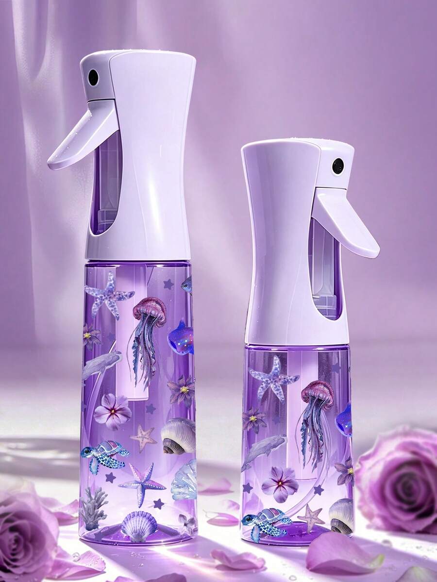 Botol Semprot Perjalanan Isi Ulang PET Motif Bintang Laut & Kerang, Botol Semprot Kabut Bertekanan Tinggi Profesional, 200/300ml Alat Semprot Kabut Halus Vakum Otomatis Bertekanan Tinggi, Alat Penata Rambut, Produk Perawatan Rambut, Aksesori, Perlengkapan Perjalanan, Barang Wajib Liburan - MultiWarna - View 1