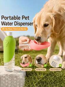 1pc Portable Outdoor Pet Water Bottle, Silicone Pet Water Cup And Dog Water Bottle, Travel-Friendly Pet Companion Cup Designed For Outdoor Activities, Universal Water Bottle For Cats And Dogs, Pet Summer Essential, Foldable And Convenient To Carry Pet Water Cup, Pet Water Bowl, Pet Travel Water Cup, Dog Water Bottle, Portable Outdoor Water Bottle, Dog Travel Cup, Pet Drinking Bottle - 1L - View 7