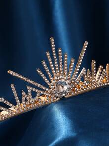 Women's Comb Crown - Pearl Crystal Headpiece, Suitable For Brides, Queens, Princesses And Girls In Weddings, Birthdays, Beauty Pageants (Gold) - Gold - View 3