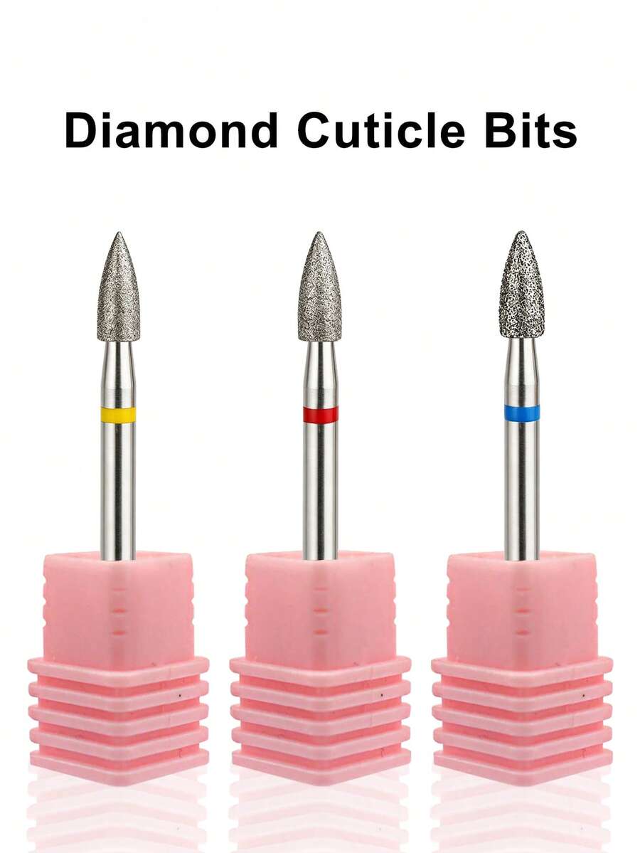 3 Nail Drills, Pre-Treatment Tools For Removing Dead Skin, Cuticles, And Hangnails; Professional Manicure Tools - Multicolor - View 1