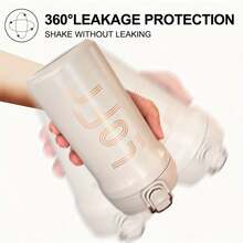 1pc Stainless Steel Insulated Travel Mug, Large Capacity Double Wall Coffee Tumbler, Suitable For Hot And Cold Drinks, Perfect For Iced Coffee And Creamy Beverages, Gift Idea - Multicolor - View 4
