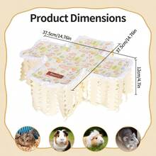 ITANDME Guinea Pig Hideout Guinea Pig Tassel Tunnel - Reinforced Top No Collapse, Stable Top Washable Small Animal Tunnel With Curtain - View 3