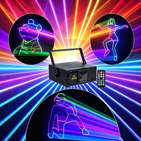 DJ Discoscope Stage Lights, 3D Animation Performance Projection Lights, DMX512 Sound-Controlled Dance Floor Party Lights, For Bars, Birthday Parties, Festival Celebrations And Atmosphere Lighting.