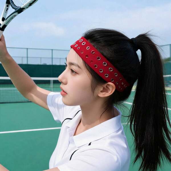 1PC Sweet Cool Girl Y2K Street Metal Hollow Eye Wide Band Solid Color Headband Punk Heavy Style Suitable For Daily Life, Outings, Decoration And Styling Women's Hair Accessory