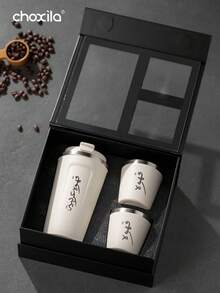 choxila 1個/3個組杯子，不鏽鋼咖啡杯，冰美式咖啡杯，戶外露營水杯，茶杯 - 保溫杯套裝 - 查看 12