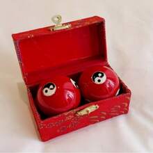 Chinese Vintage Tai Chi Pattern Adult Hand Relaxation Ball With Sound, Wrist Exercise Ball, Hand Massage And Therapy Ball, Portable And Pocket-Sized - Multicolor - View 2