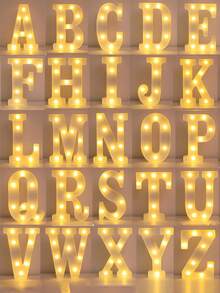 16cm 家居裝飾白色發光 A-Z LED 字母燈,電池供電,臥室裝飾字母夜燈,婚禮裝飾,生日派對裝飾,女孩房/兒童房裝飾字母燈,節日居家酒吧裝飾字母燈,字母燈 - 21cm白色 - 查看 8