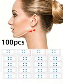 200pcs/40pcs/50pcs/100pcs Instant Support Face Mask - Seamless Waterproof Transparent Shaping Mask, Suitable For Chin & Neck, Facial Comfort Sculpting - Alcohol-Free, Suitable For All Skin Types, Unisex, Face Tape - Multicolor - View 12