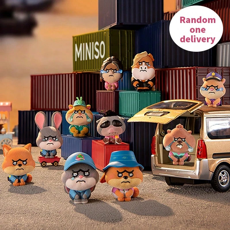 Miniso Disney Zootopia Crying Kneeling Blind Box Figure,Vinyl+Flock Process, Healing Crying Babies, Popular IP Ornament, Must-Have For Fans (1 PC Random Delivery) - Multicolor - View 1