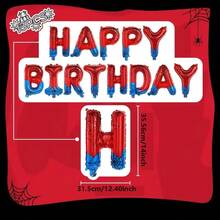 13pcs Spider Web Happy Birthday Balloon Banner Set, 16.0 Inch Happy Birthday Letters, Suitable For Superhero Party Decoration, Indoor/Outdoor Birthday Party Supplies - View 5