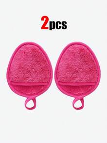Soft Microfiber Makeup Remover Puff Glove, Velvet Makeup Remover Glove, Soft Skin-Friendly Cleansing Cloth, Cleaning Tool, Convenient For Travel 2/1pc - Multicolor - View 7