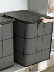 1Pc Black Storage Bag, 70*60*50cm Clothes Storage Bags, Closet Organizers Storage Containers, Tote Moving Luggage Bag, Clothing Storage Bags For Travelling College Carrying, Clothes Organzier, Storage Cabinet,Storage Bins, Home Essentials, Room Decor - Multicolore - Voir 1