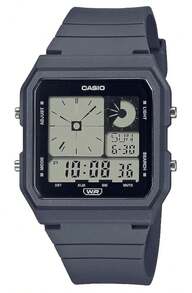 Reloj digital Casio POP con correa renovable de base biológica, retroiluminación LED y alarma diaria - Gris - Ver 4