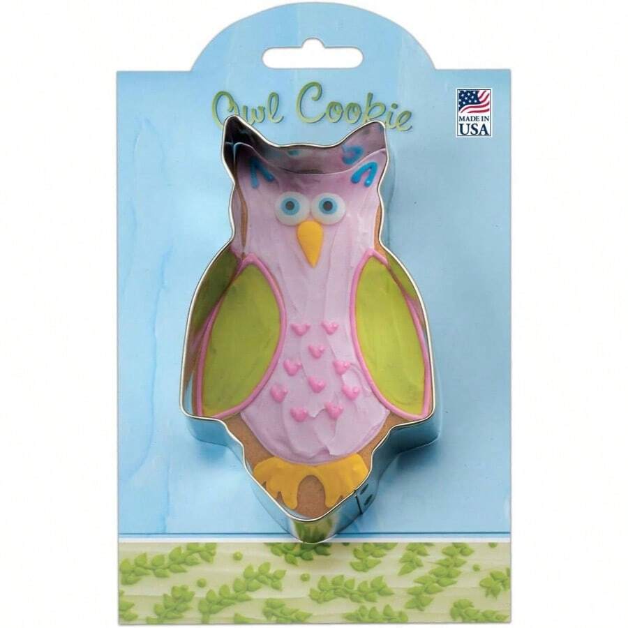 Owl and Fondant Cutter - - 4.9 Inches - US Tin Plated Steel by - inicial - Ver 1