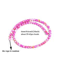 6/8/10mm Natural Stone Beads Rain Colored Stone Round Loose Spacer Beads For Jewelry Making Needlework Diy Bracelet Necklace - Multicolor - View 11