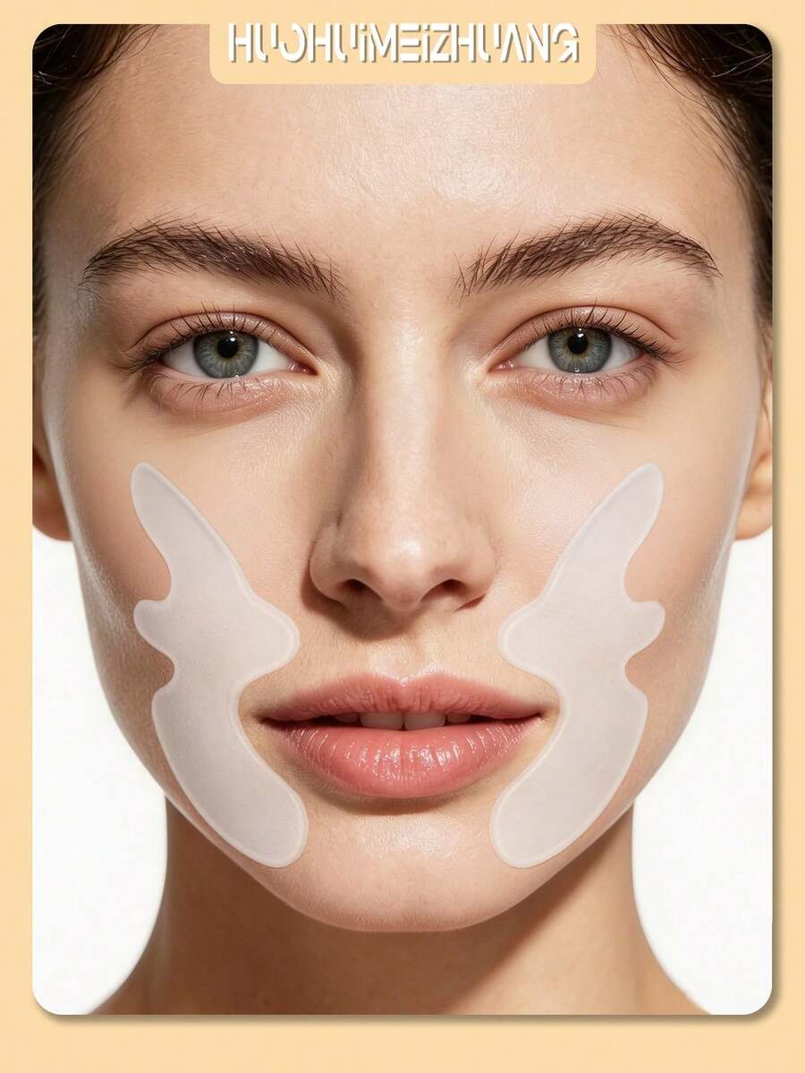 Reusable Facial Cheek Patches, Chest Skin Care Patches, Beauty & Personal Care Tool, Skin Smoothing Patches, Self-Adhesive Overnight Chest Patches, Facial Bandage, Facial Support Strap, Comfortable Support During Sleep, Provides Gentle Pressure - Multicolor - View 1