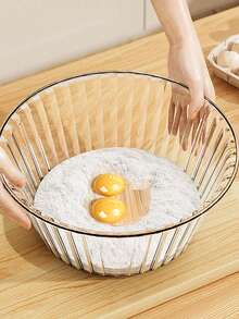 Salad Bowl Light Meal Dessert Fruit Bowl Plastic Household Bowl Set Premium Thickened Transparent Fruit Vegetable Jelly Bowl - Multicolor - View 6