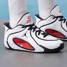 Nike Tatum  TATUM 4 篮球鞋（大童款） - 黑白色/紅色 - 查看 8