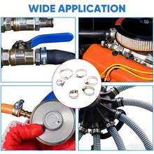 20/60pcs Adjustable Soft Tube Clamps, 201 Stainless Steel, Double Ears With Fasteners, DIY Air Duct Clip Set, Rust Resistant - Stainless Steel - View 8