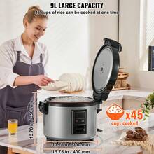 Commercial Rice Cooker, 20 Cup Rice Cooker, Large 3.6L Rice Cooker With Warming Function, Non-Stick Inner Pot, Fast Cooking And 12-Hour Keep Warm Function, Includes Rice Cup And Spatula, CETL Certified. - 20 Tazas - View 3