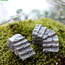 4pcs Miniature Resin Stone Stairs, Mini Fairy Garden Decor Stone Sculpture, Micro Landscape Bonsai Path Stairs, Suitable For DIY Micro Landscape, Gardening Decoration Ornaments And Fairy Garden Decor, Dollhouse Yard Pathway, Resin Craft - A - View 8