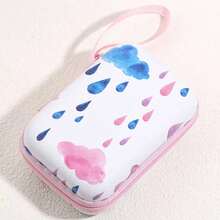Earphone Data Cable Charger Storage Organizer Bag, Cartoon Creative Shockproof Zipper Box Cable Organizer Travel Essential Cable Organizer Desktop Accessory Office Desk Accessory Phone Accessory Charger Box Charger Bag, Perfect Gift For Birthday, Back To School And Friends. - Multicolor - View 5