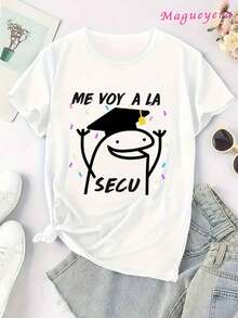 ME I'M GOING TO HIGH SCHOOL, regalo para estudiantes, moda de regreso a clases, camiseta de manga corta con cuello redondo, casual, perfecta para todas las estaciones, tallas S M L XL, 100% - Blanco - Ver 1