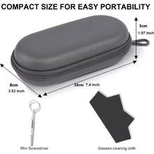 1pc Solid Color Portable Glasses Storage Bag, Sturdy Shape With Smooth Opening And Closing, Compact And Easy To Store, Can Hold Fashion Glasses And Eyeglasses, Convenient For Commuting And Travel, Simple And Versatile, Suitable As A Gift - Multicolor - View 5