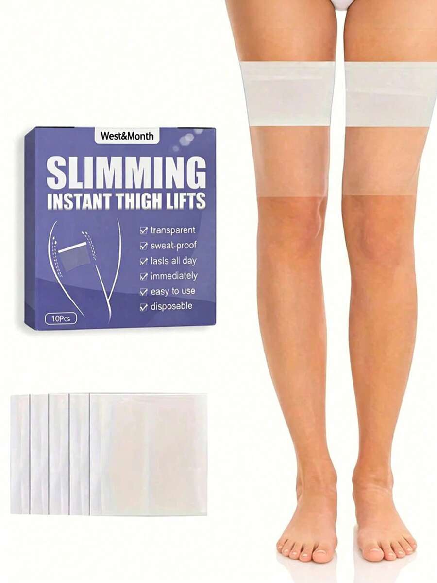 1/5/10/20Pcs Fashion Invisible Lift Tape - Waterproof Thigh Chafing Friction Tape, Comfortable Fit, Provides Thigh Support