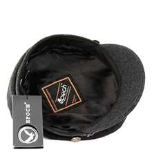 EPOCH Men's Greek Fisherman Sailor Fiddler Winter Wool Driver Hat Flat Cap S/M, A Charcoal - 33as Pic - View 5