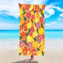 1pc Summer Fruit Beach Towel, Quick-Dry, Soft, Absorbent, High Color Fastness - Suitable For Beach, Travel, Camping And Summer Vacation - Machine Washable, Rectangular, Beach Accessory, Sports Beach Towel - Multicolor - View 48