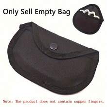 3/5pcs Thickened Copper Finger Sleeve Set (Copper Finger Sleeves Not Included) - Soft Lining, Hook And Loop Closure, Shock-Absorbing Protective Gear Bag - Multicolor - View 2