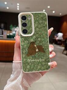 1件個性化自定義文字手機殼，綠色田野油畫馬匹設計，適用於 iPhone 17 Pro Max/17 Air/16E/16 Pro Max/15/14 Plus/13/12/11, S24/20 Ultra/A52S/A31A21S/A13/A05S, Note 13 Pro Plus/Note 10/Note 12C/Note 13C，TPU 材質，時尚個性防震，極簡質感設計，適合喜愛馬元素或追求個性化手機配件的用戶 - 白色 - 查看 6