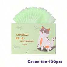 100 Sheets Portable Oil-Absorbing Facial Tissues, Grapefruit, Chamomile, Bamboo Charcoal Natural Soft Face Wipes, Scented Oil-Control Tissues, Unisex Travel Supplies, Easy To Take Single Sheet, Oil-Absorbing Paper, Beauty - Multicolor - View 14