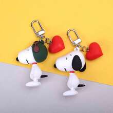 SNOOPY 1件 2026新款史努比吊飾，適合掛在包包、鑰匙、背包及其他裝飾配件上，送給親友的小禮物、驚喜與禮品（隨機款式） - 彩色 - 查看 2