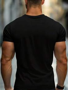 Camiseta para hombre  "Penny Lane 49.96meter" con estampado, top casual de manga corta y cuello redondo, tela cómoda y transpirable, ropa de calle de estilo musical vintage - Negro - Ver 2