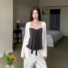 Women Pants - Dark Gray Three-piece Set - View 2