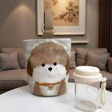 1pc Bell Puppy Lunch Bag, Portable Hand-Carried Tote Bag For Office Workers, Canvas Bucket Bag, Handheld Snack Bag - View 2