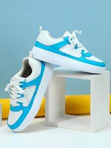 Fall/Winter Fashion Versatile Patchwork Casual Student Skate Sneakers - Multicolor - View 4