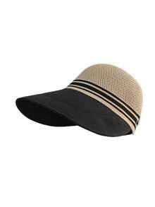 1pc Large Wide Brim Bucket Hat With Adjustable Chin Strap, Elegant Solid Color, UV Protection Sun Hat, Foldable Lightweight And Portable - Multicolor - View 9
