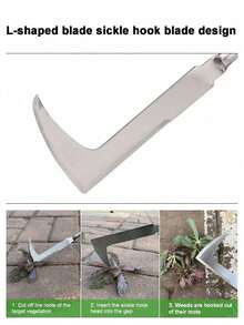 Ergonomic Manual Weeding Tool With Wooden Handle And Pure Metal Blade, Suitable For Lawn Trimming And Crack Cleaning - A - View 9