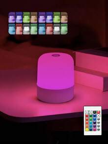 1PC LED Touch Switch Night Light 3 Colors/16 RGB Colors, Bedside Lamp, 5V USB Powered / Rechargeable, Portable, Battery Capacity: 800mAh, Suitable For Bedroom, Living Room Home Decor - Touch Pat Light - View 1