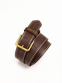 1pc Bohemian Style Vintage Buckle PU Leather Embossed Belt, Unisex For Men And Women, Suitable For Daily Casual Wear (Includes 1pc Hole Punch Nail) - BH1159 - View 7